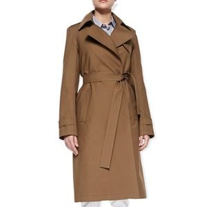 Theory Ashling Makintosh Brown Trench Coat Size Medium NWT